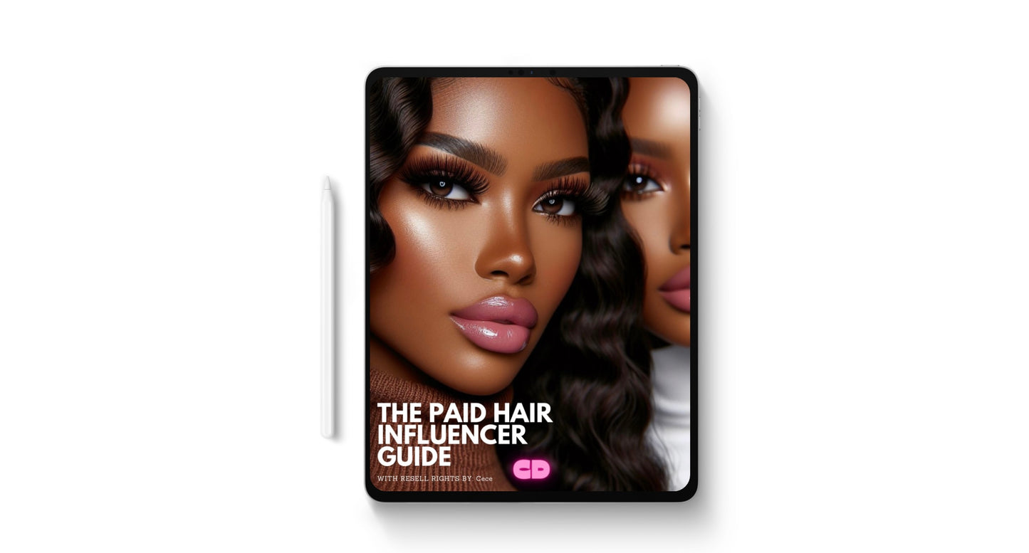 (Reseller Rights)The PAID Hair Influencer Guide including vendor contact list